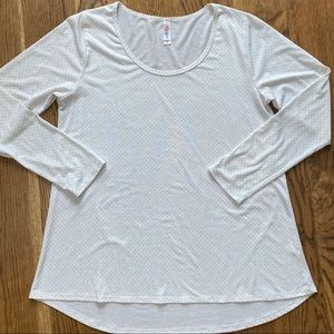 LuLaRoe Lynnae white w/ black polka dot - Size XL